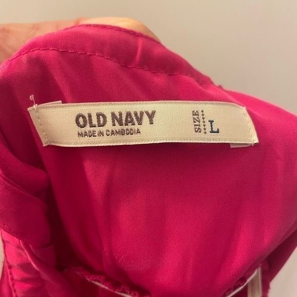 Old Navy Color block Pink and Orange Maxi Dress size Large - Picture 5 of 7